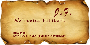 Járovics Filibert névjegykártya